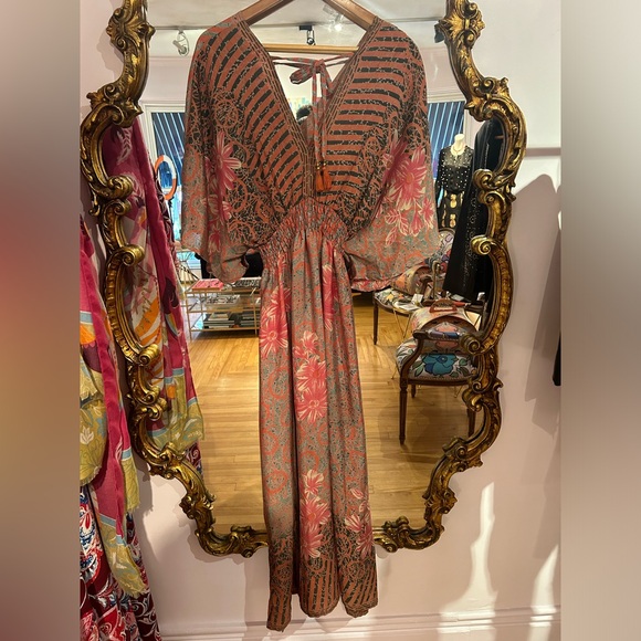 Wayan dress, size s, pink, brown, green - Picture 2 of 3